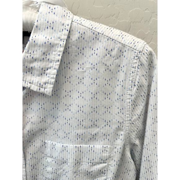 TOMMY HILFIGER White Button Down Shirt Stripe Back Detail Long Sleeve | Medium - Picture 4 of 8
